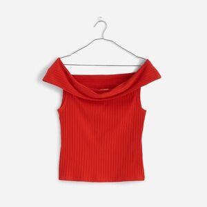 Madewell ribbed off the shoulder top